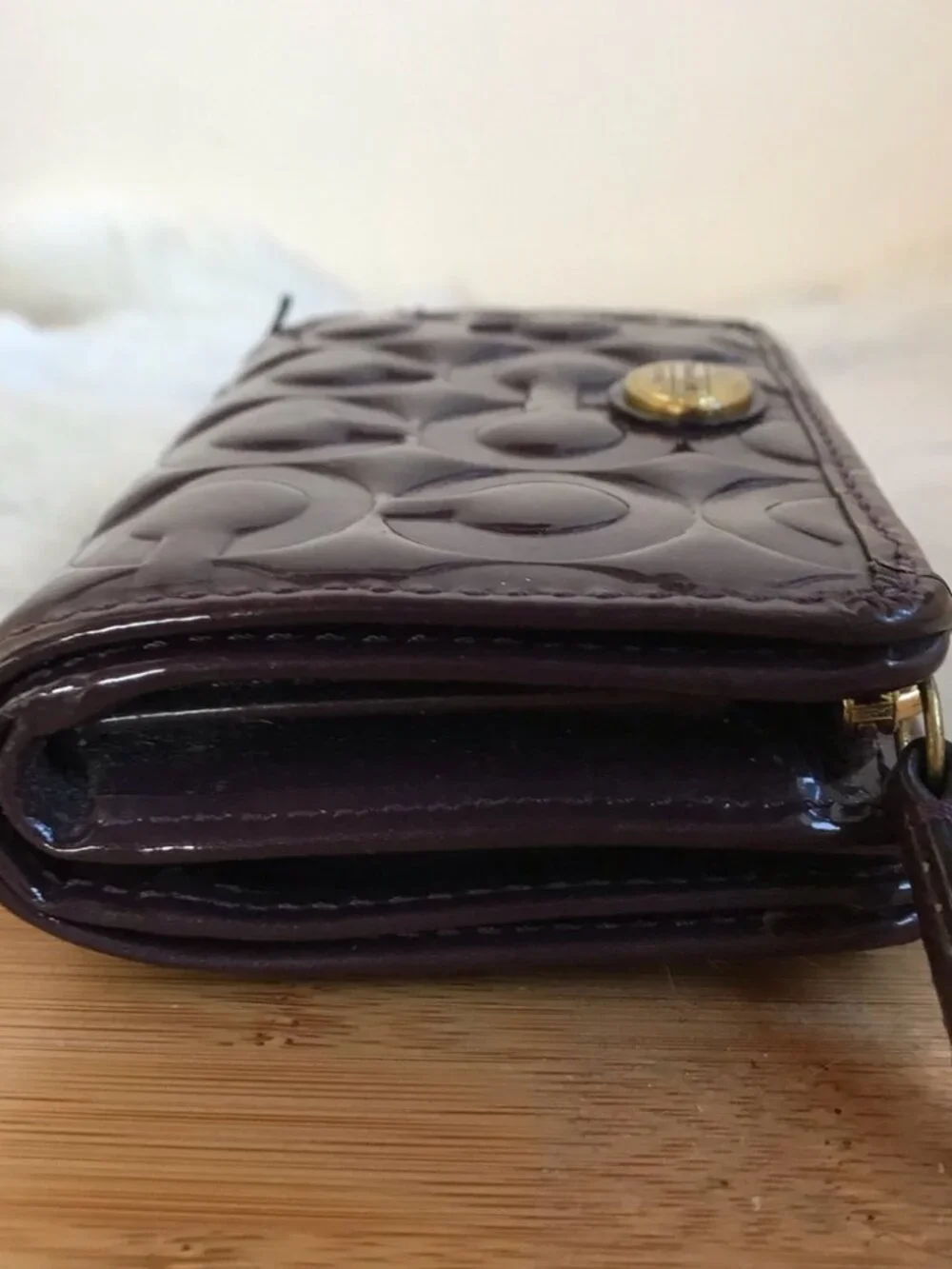 Coach Purple Leather Wallet
